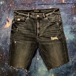 Express Distressed Denim Shorts